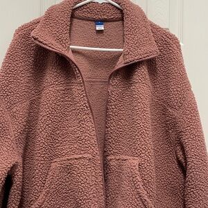 Old Navy Mauve Sherpa Jacket size S